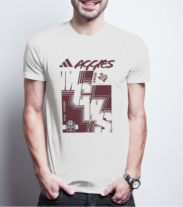 Texas Aggies 2024 College World Series Omaha Baseball Championship T-Shirt