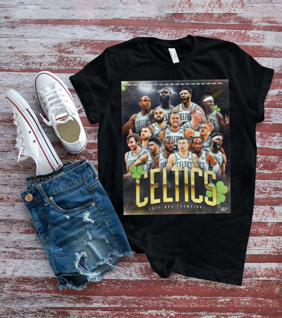 Celtics 2024 NBA Champions Banner 18 T-Shirt