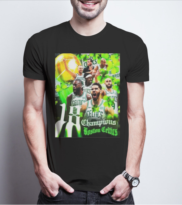 Boston Celtics 18th NBA Champions Celebrating Historic Victory With Passion And Unity T-Shirt