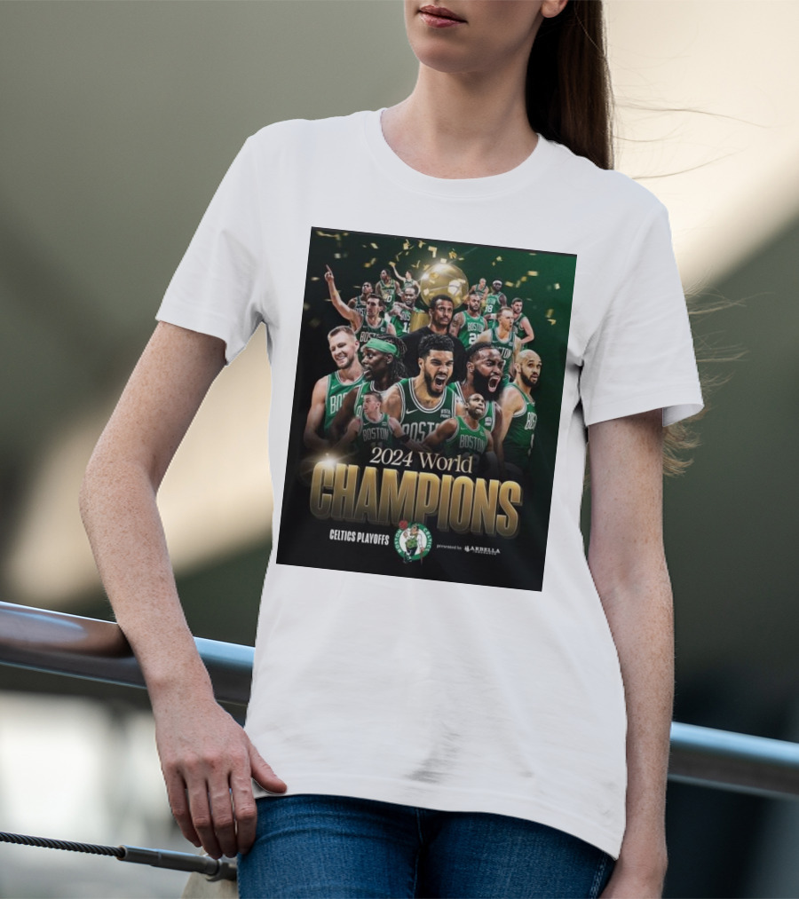 Celtics Playoffs 2024 World Champions Boston NBA T-Shirt