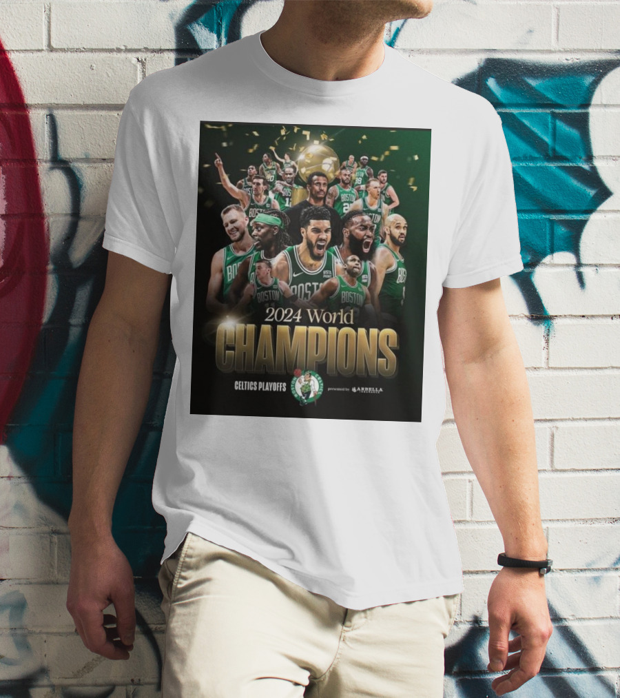 Celtics Playoffs 2024 World Champions Boston NBA T-Shirt