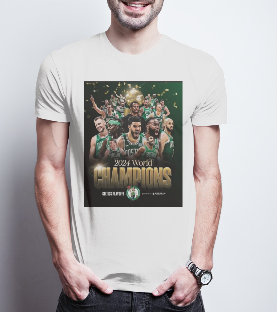 Celtics Playoffs 2024 World Champions Boston NBA T-Shirt