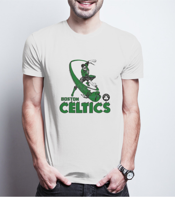 Boston Celtics Green Lantern Comics T-Shirt