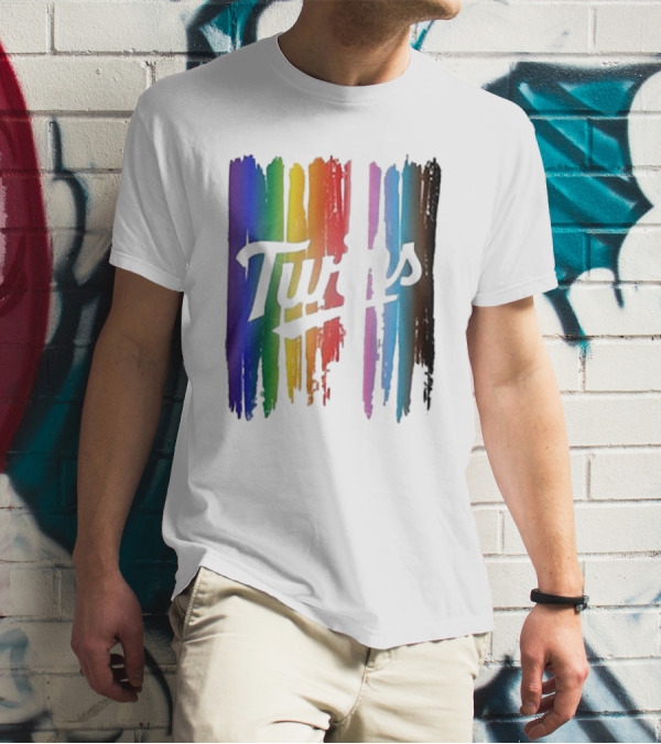 Twins Pride Day Rainbow Brush Strokes T-Shirt