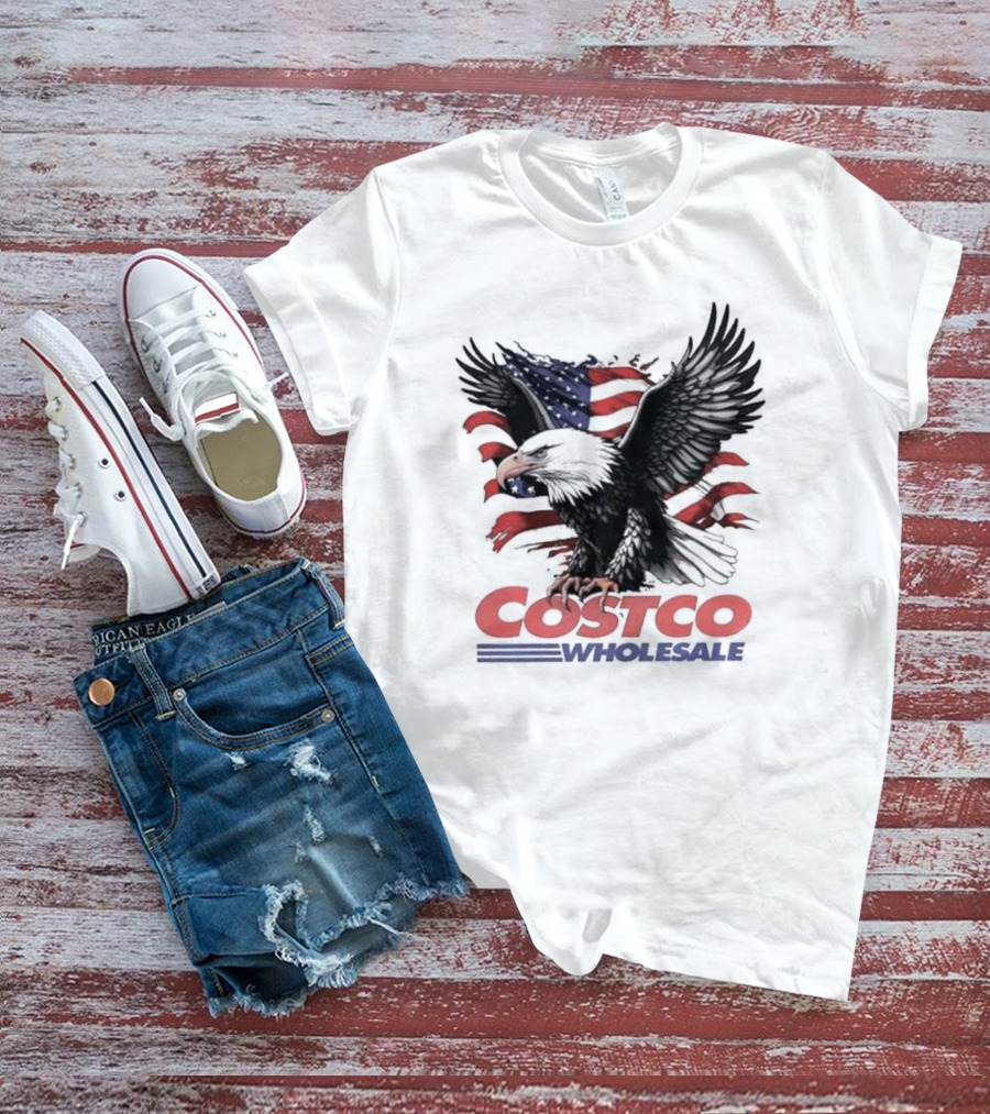Costco Wholesale American Flag Eagle T-Shirt