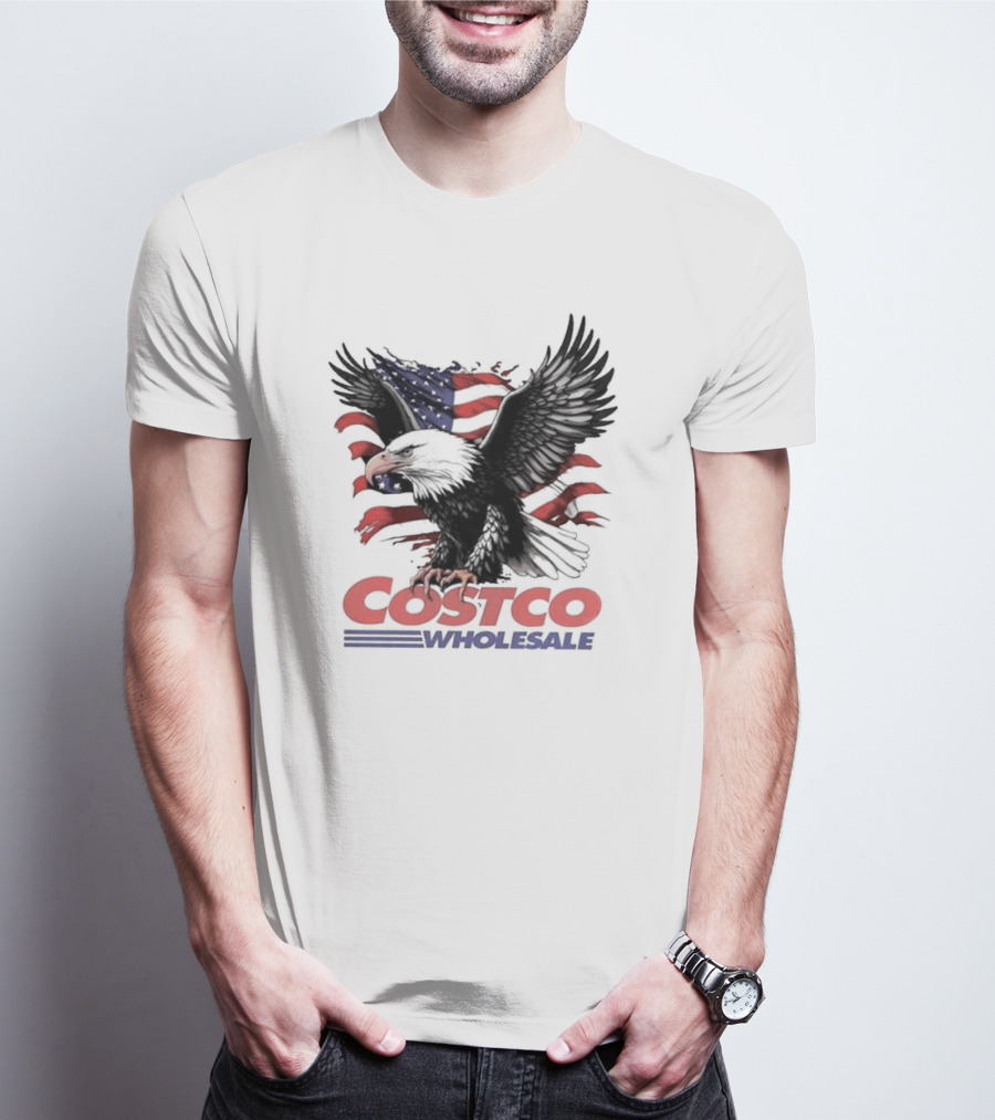 Costco Wholesale American Flag Eagle T-Shirt