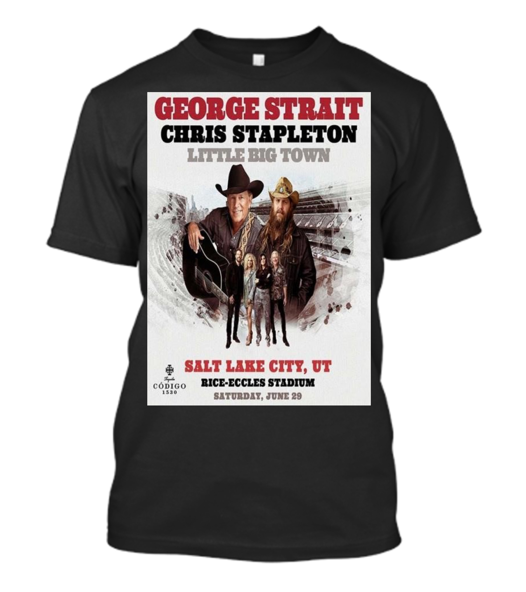 George Strait Chris Stapleton Little Big Town Salt Lake City UT Rice-Eccles Stadium Saturday June 29 T-Shirt
