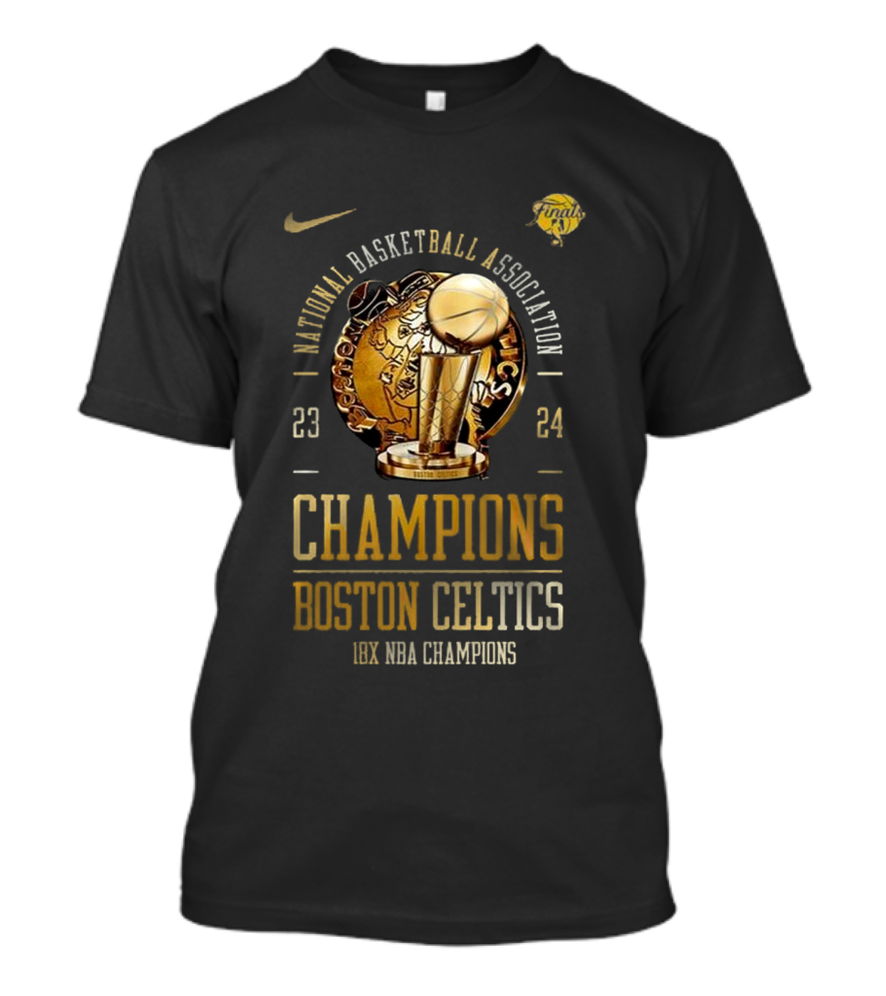 National Basketball Association Finals 2023-2024 Champions Boston Celtics 18X NBA Champions T-Shirt