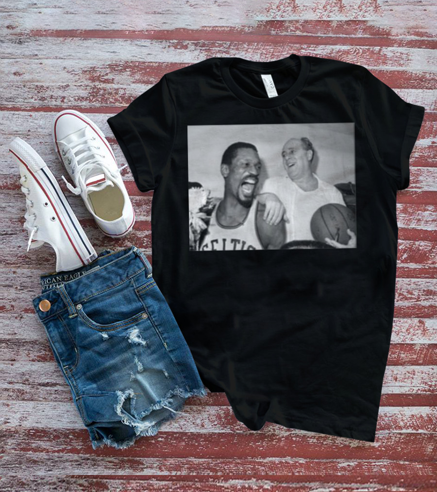 Joe Mazzulla Bill Russell Red Auerbach Celtics Basketball Champions T-Shirt