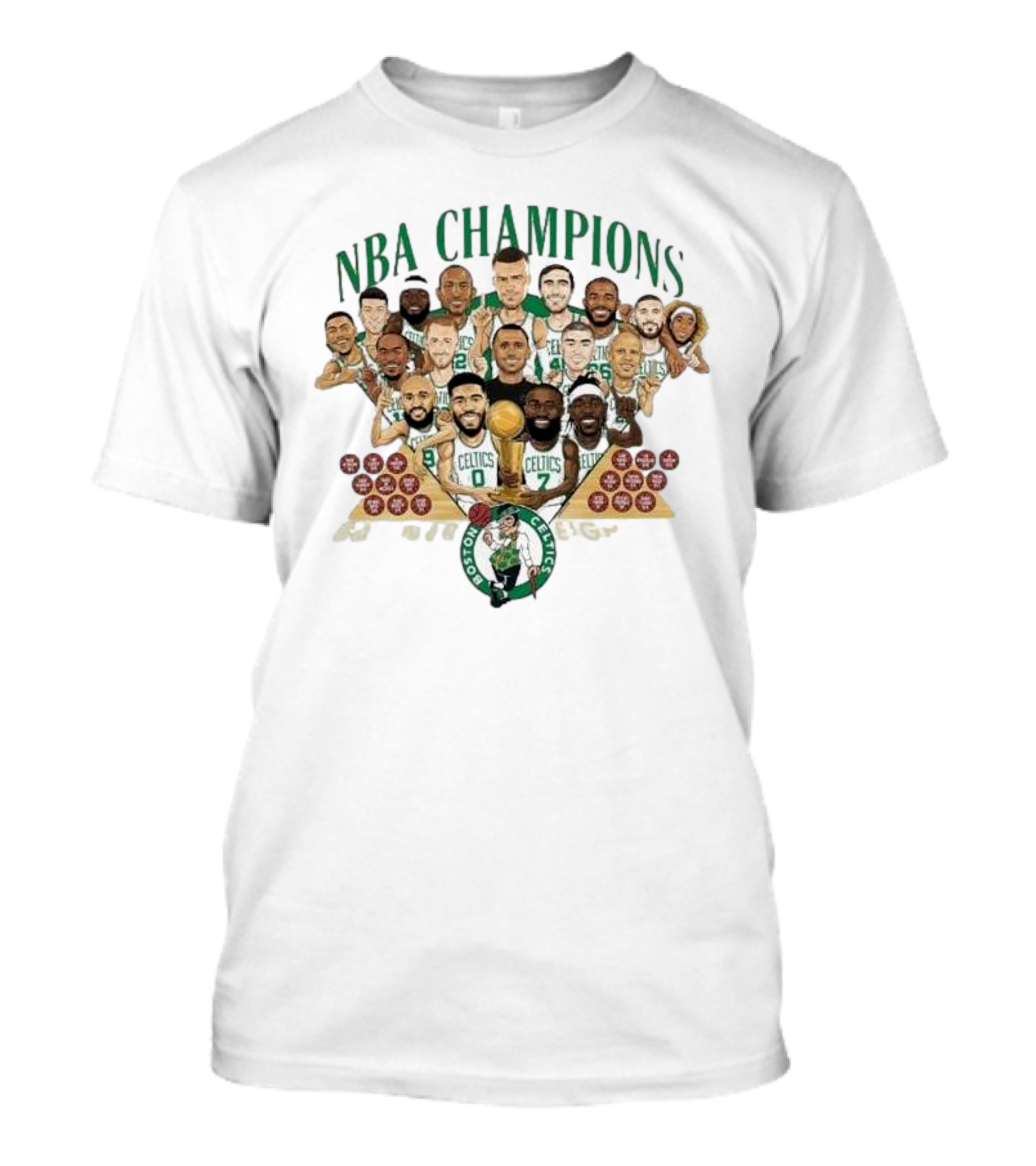 NBA Champions Celtics Caricature T-Shirt