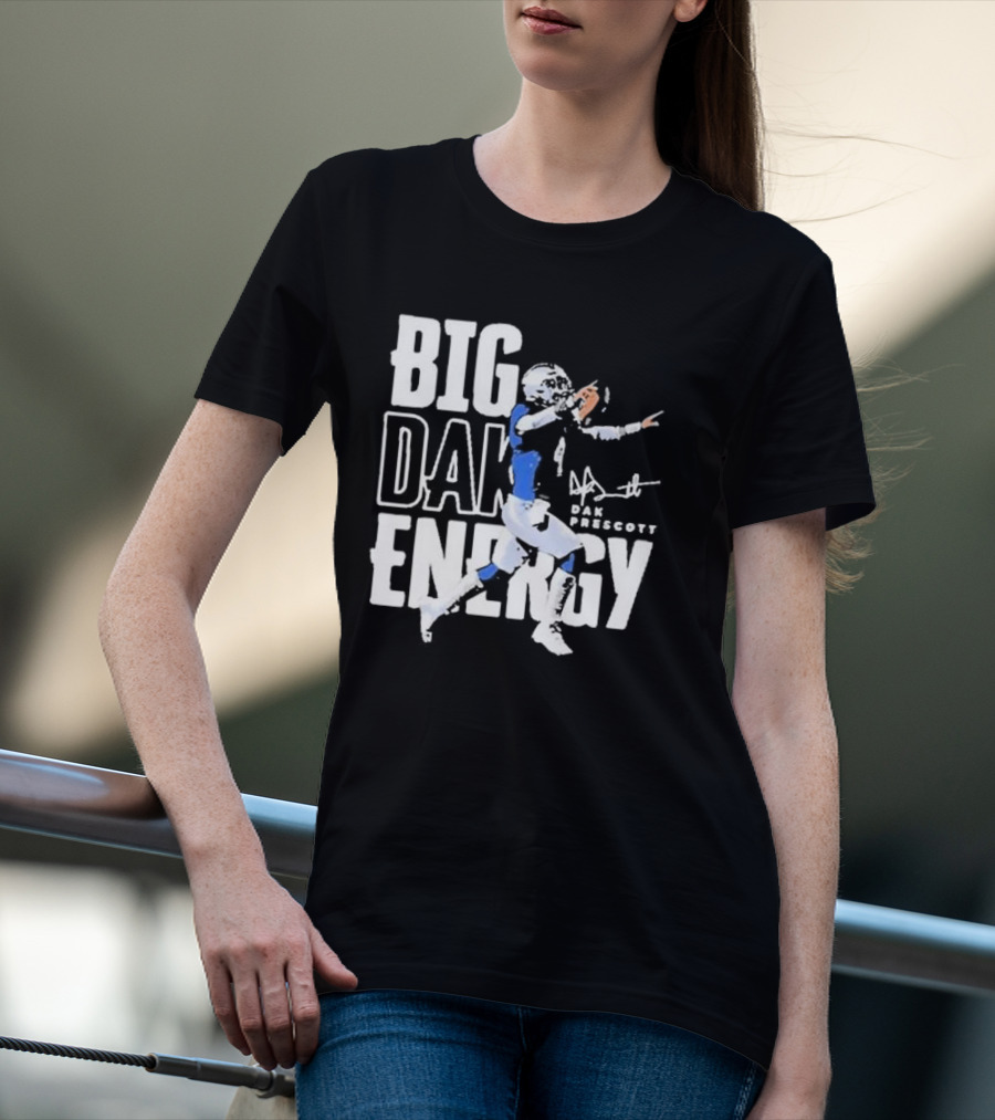 Dallas Cowboys Big Dak Energy Dak Prescott Player Signature T-Shirt