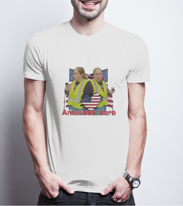 Gail Lewis American Hero Stars And Stripes Reflection T-Shirt
