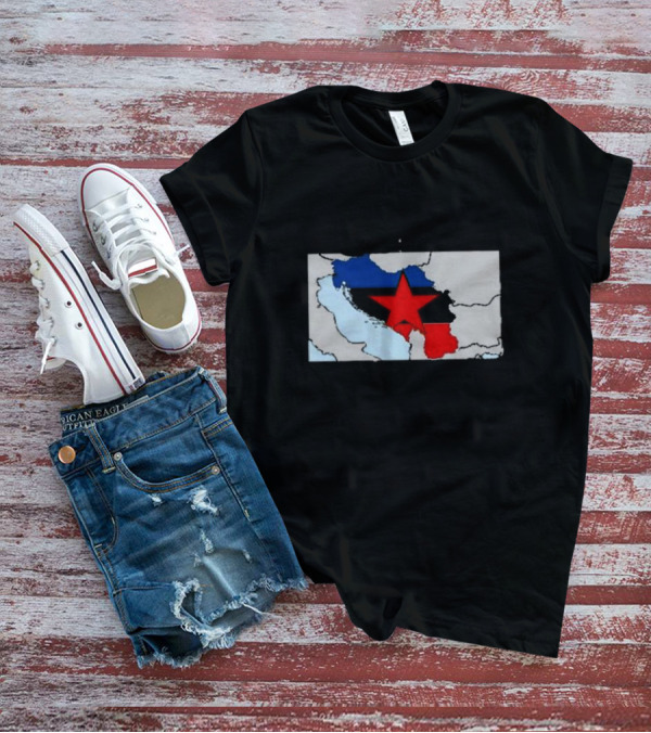 Bratje Ostanejo Uvek Braća 20 06 2024 Munchen Balkans Red Star Map T-Shirt