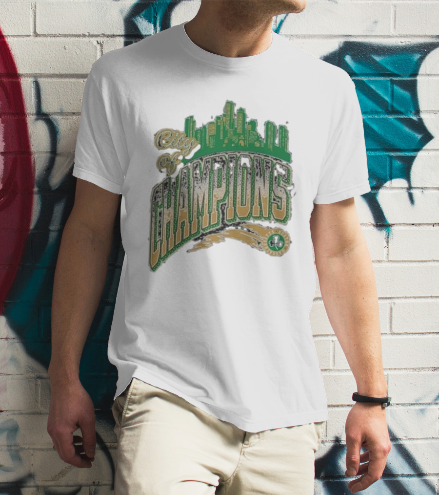 Boston Celtics City Of Champions Boston Skyline 2024 NBA Finals T-Shirt
