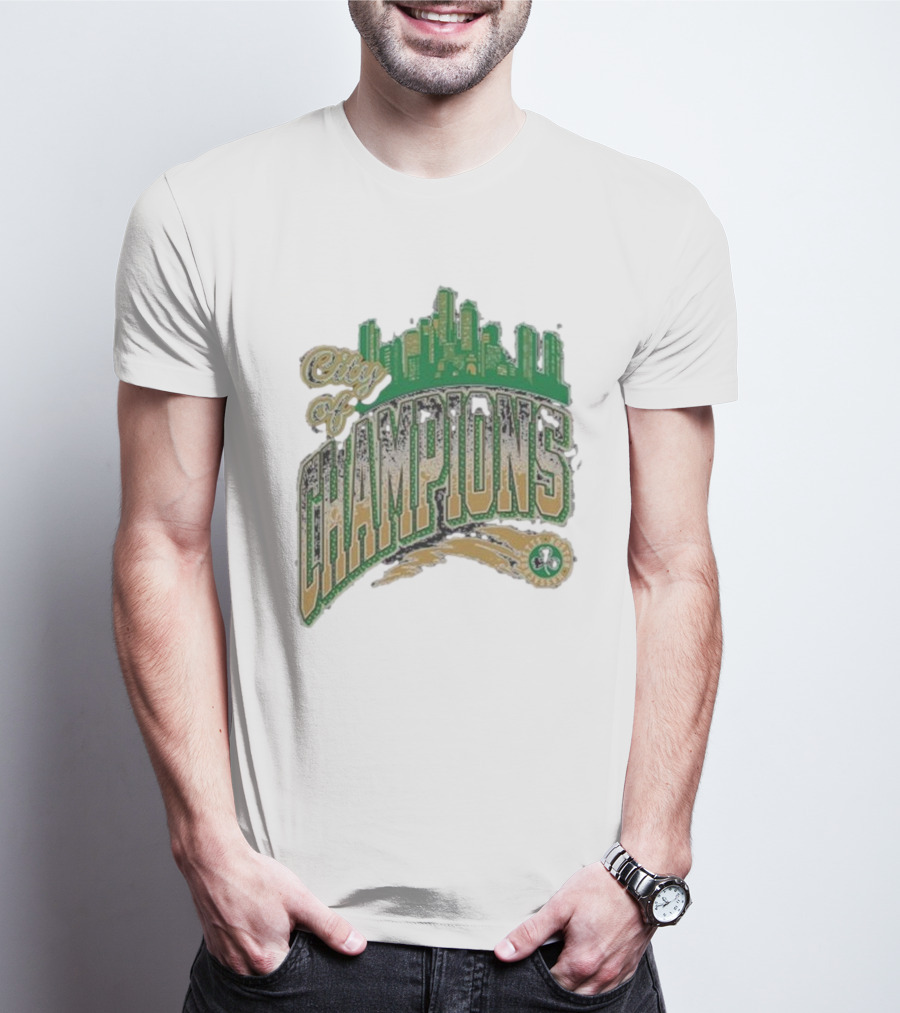 Boston Celtics City Of Champions Boston Skyline 2024 NBA Finals T-Shirt