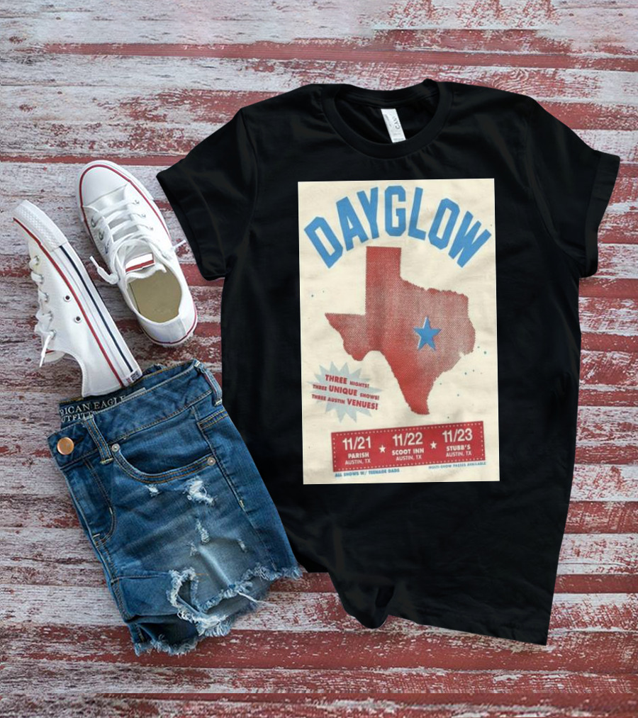 Dayglow Texas Tour Austin Parish Scoot Inn Stubbs November 21-23 T-Shirt
