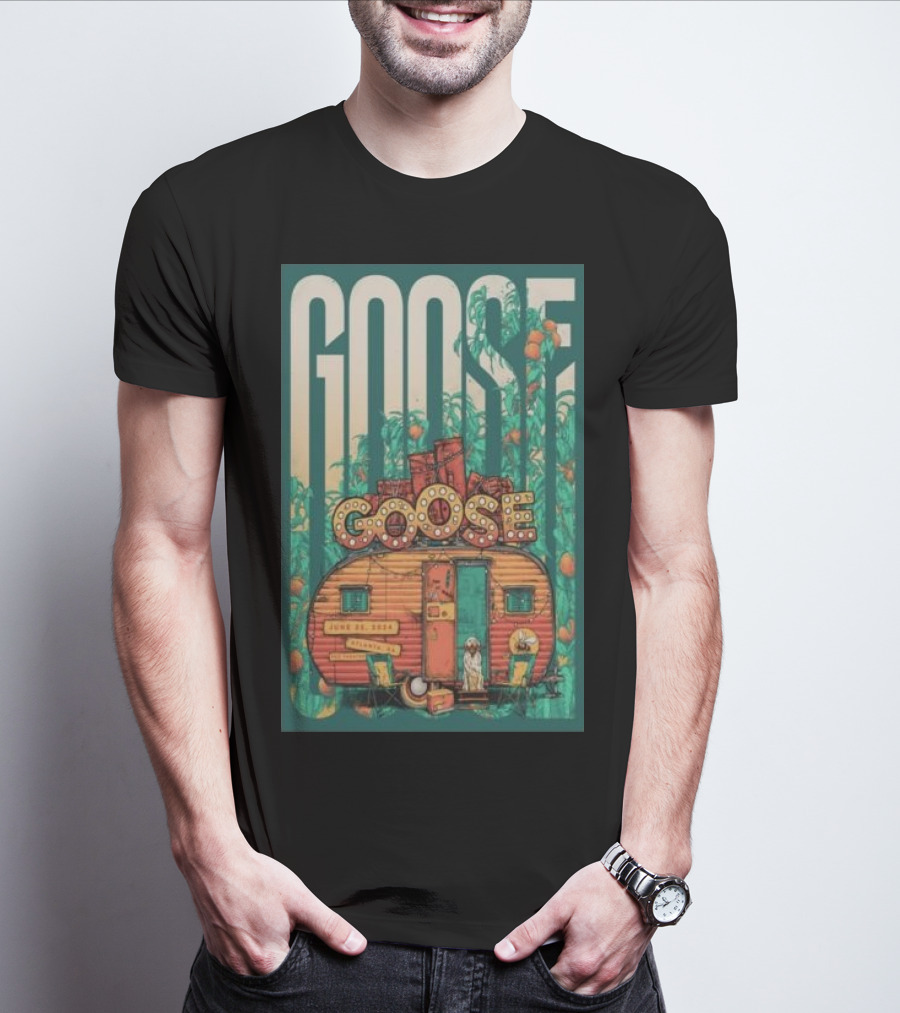 Goose Theatre June 22 2024 Retro Trailer T-Shirt