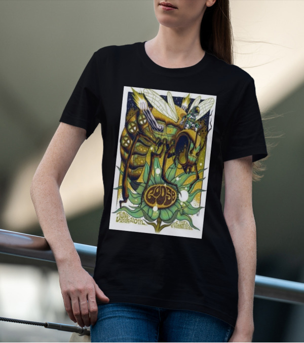 Goose June 20 2024 Fox Theater Atlanta GA Giant Mechanical Insect And Astronaut On Flower T-Shirt