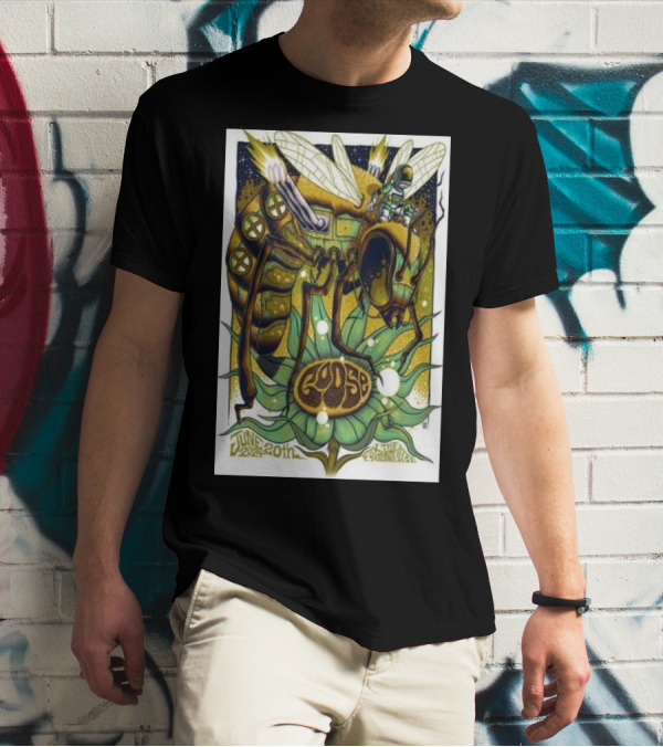 Goose June 20 2024 Fox Theater Atlanta GA Giant Mechanical Insect And Astronaut On Flower T-Shirt