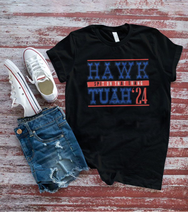 Hawk Tuah Spit On That Thang 24 Blue Red T-Shirt