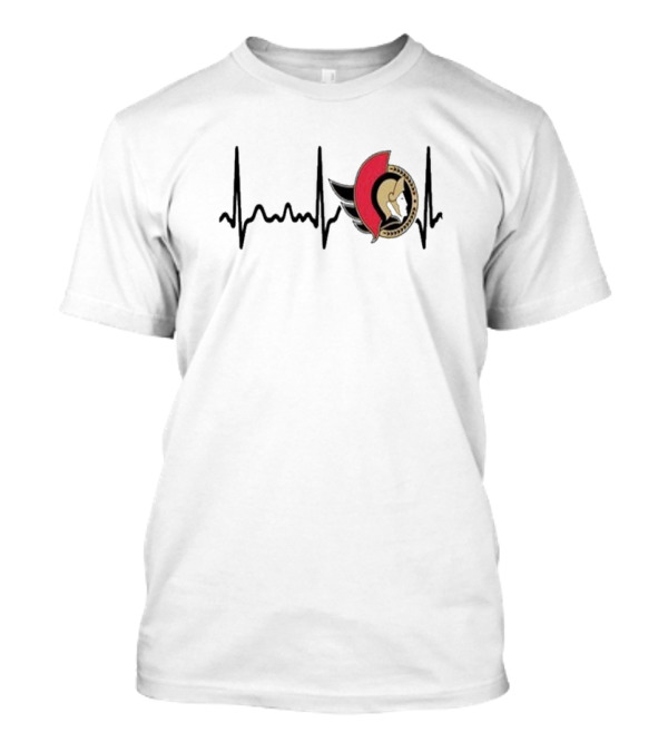Ottawa Senators Heartbeat Hockey T-Shirt