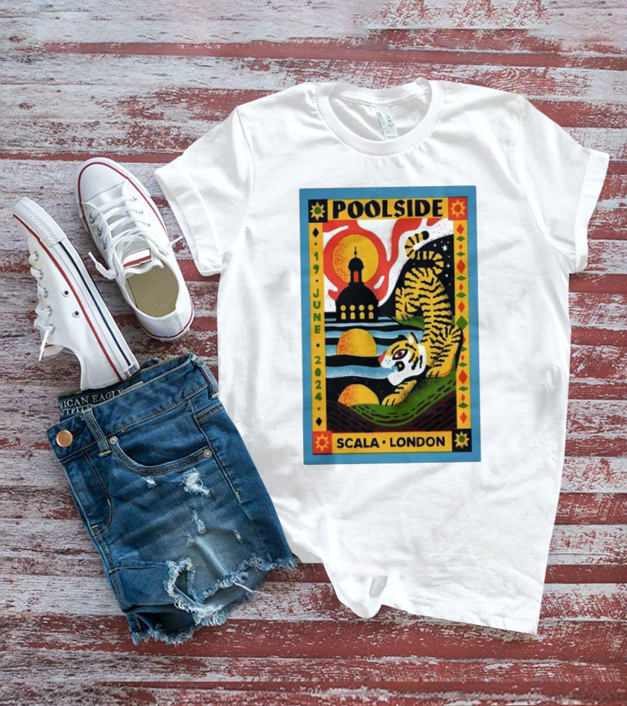 Poolside June 19 2024 Scala London Tiger T-Shirt