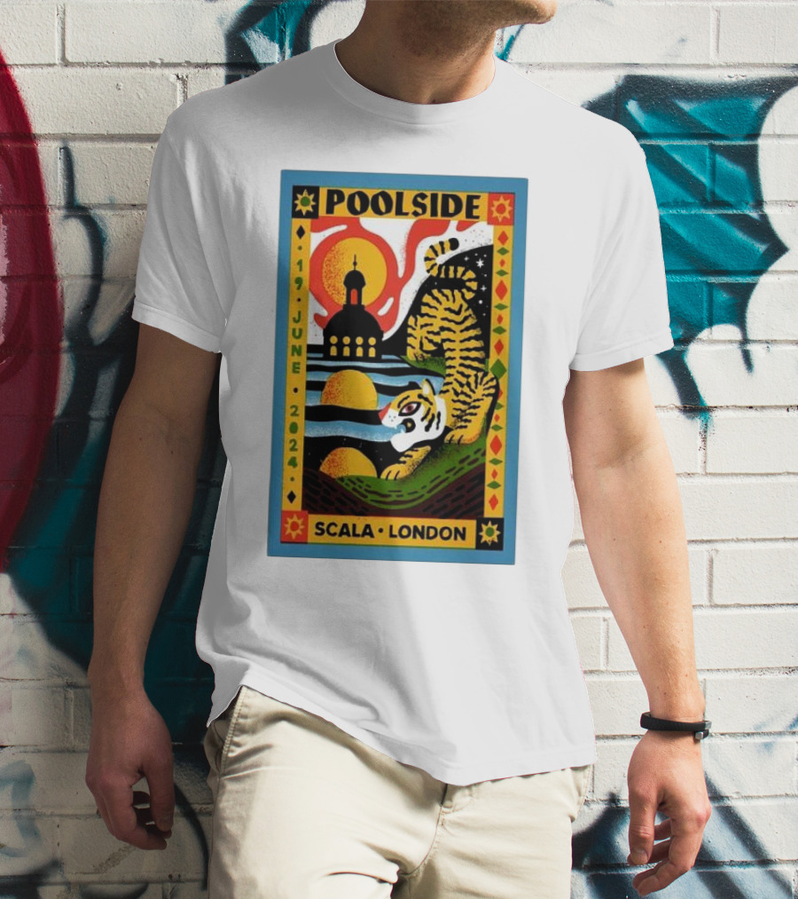 Poolside June 19 2024 Scala London Tiger T-Shirt