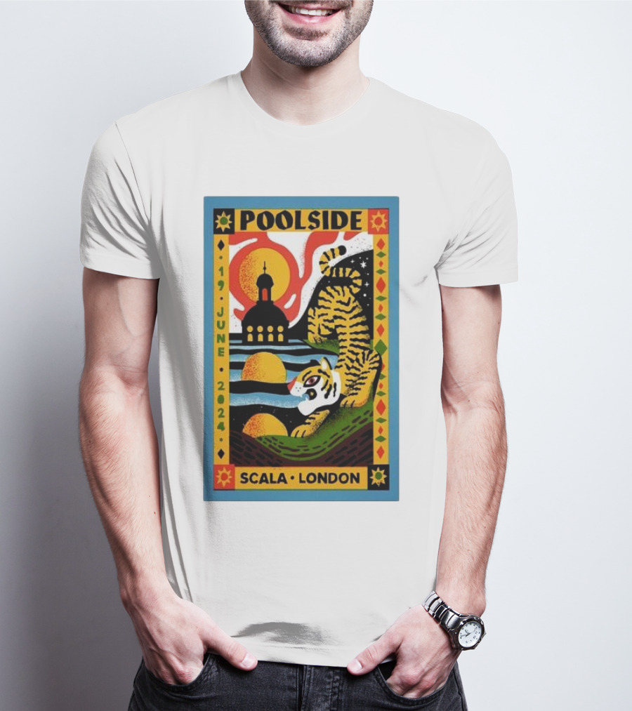 Poolside June 19 2024 Scala London Tiger T-Shirt