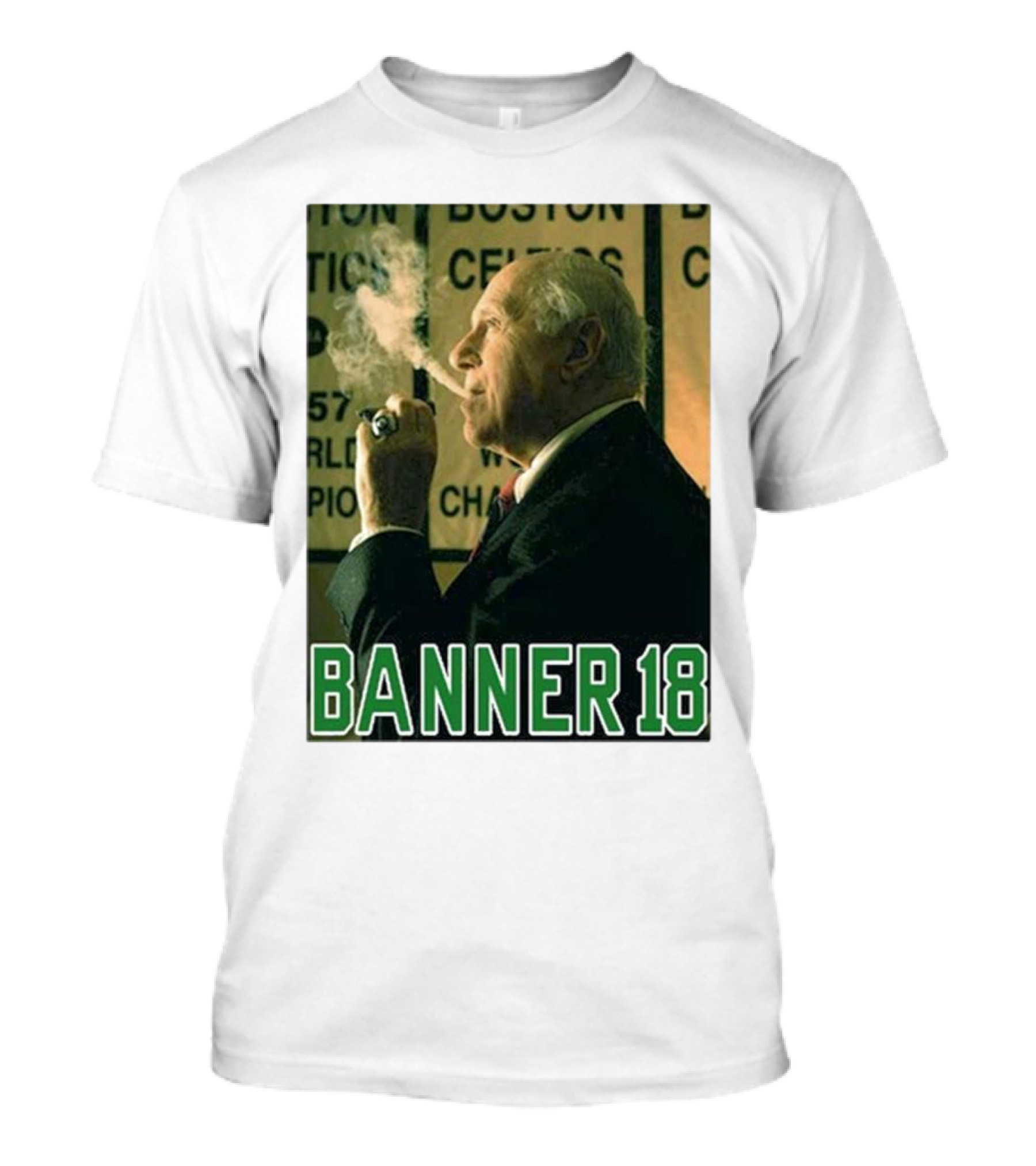 Red Auerbach Boston Celtics Banner 18 Championship T-Shirt