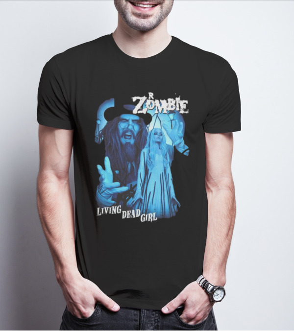 Rob Zombie Living Dead Girl Blue Gothic Horror T-Shirt