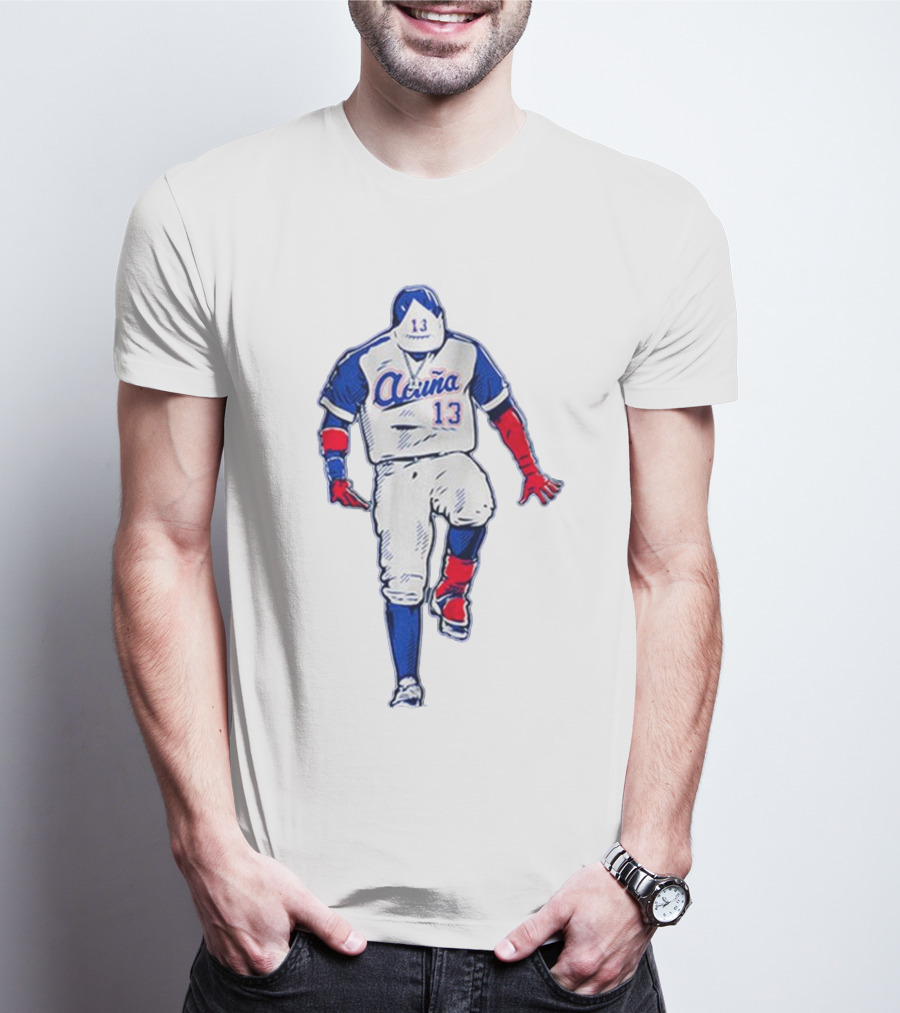 Ronald Acuña Jr. Number 13 Bold Pose Signature T-Shirt