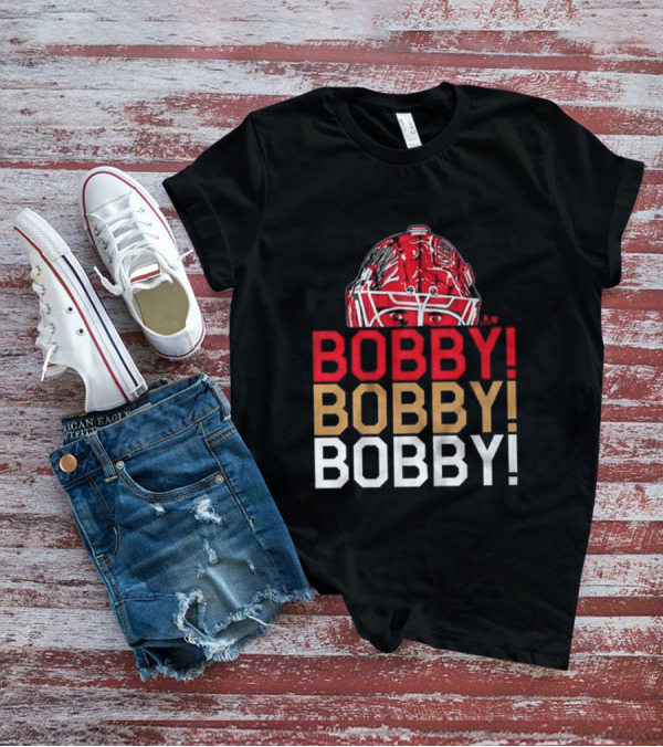 BOBBY BOBBY BOBBY Chant Featuring Sergei Bobrovsky Helmet T-Shirt