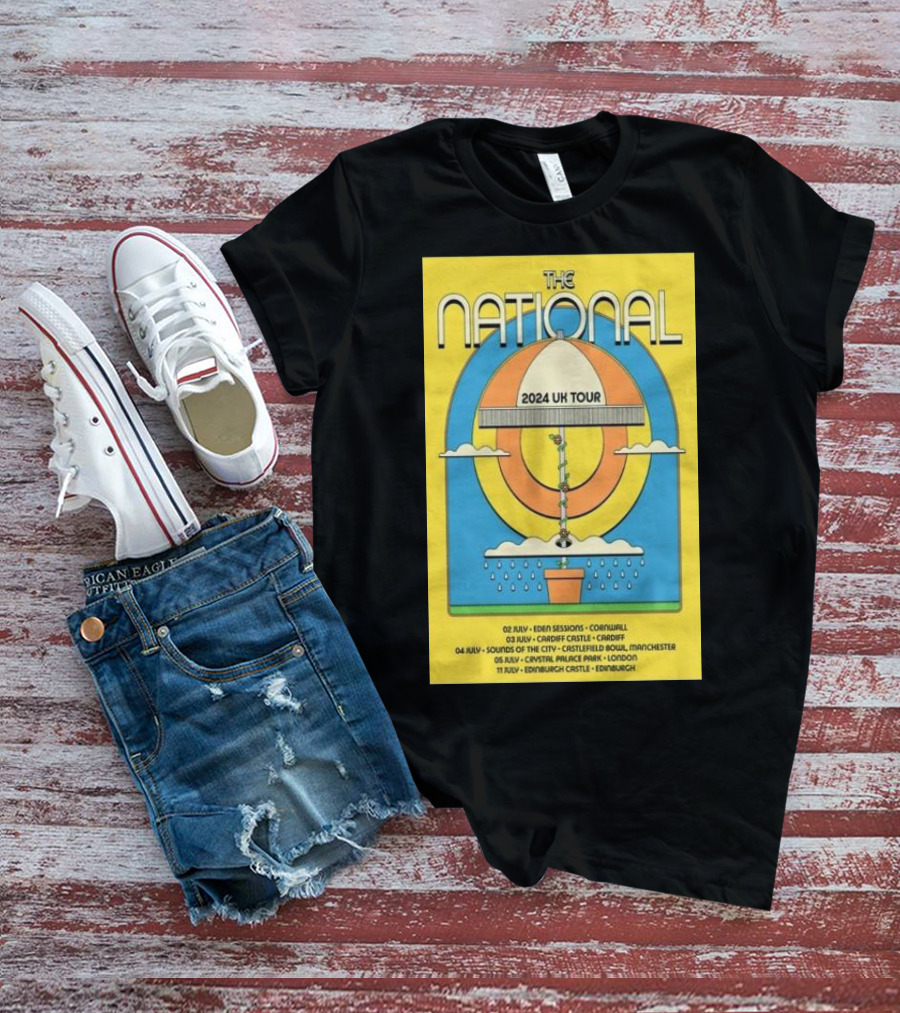 The National 2024 UK Tour Eden Sessions Cardiff Manchester London Edinburgh T-Shirt