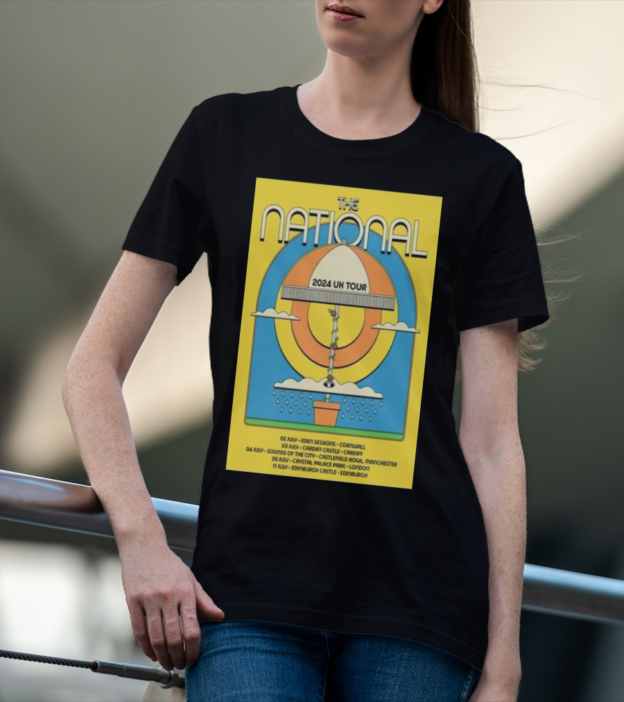 The National 2024 UK Tour Eden Sessions Cardiff Manchester London Edinburgh T-Shirt