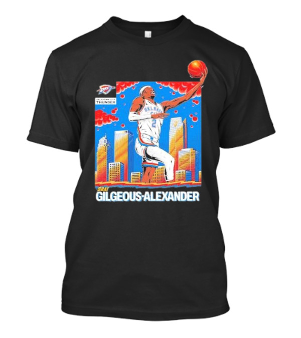 Oklahoma Thunder Gilgeous-Alexander Skyline Basketball City Playoff SGA T-Shirt