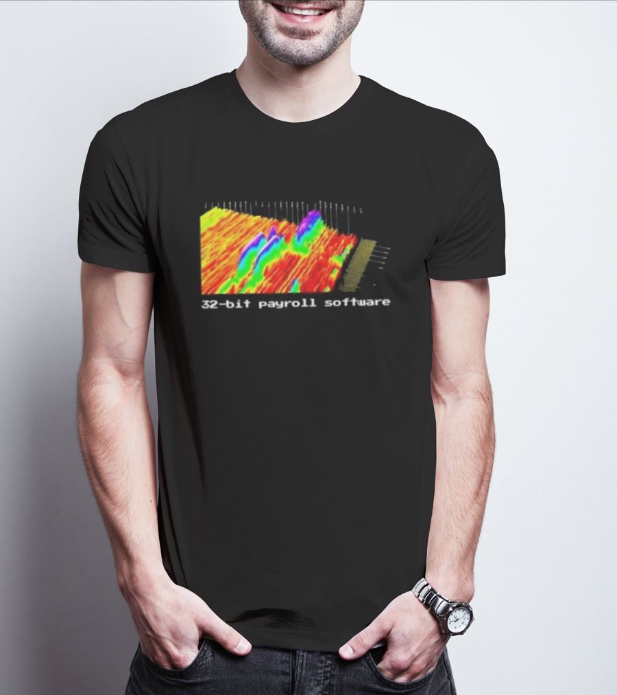 Ayush S Joinwarp 32-Bit Payroll Software Rainbow Spectrum Visualization T-Shirt