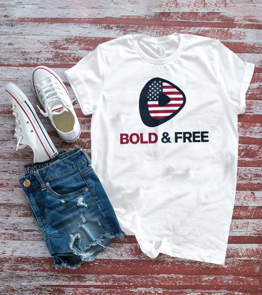 Bold And Free USA Rick Racela Flag T-Shirt