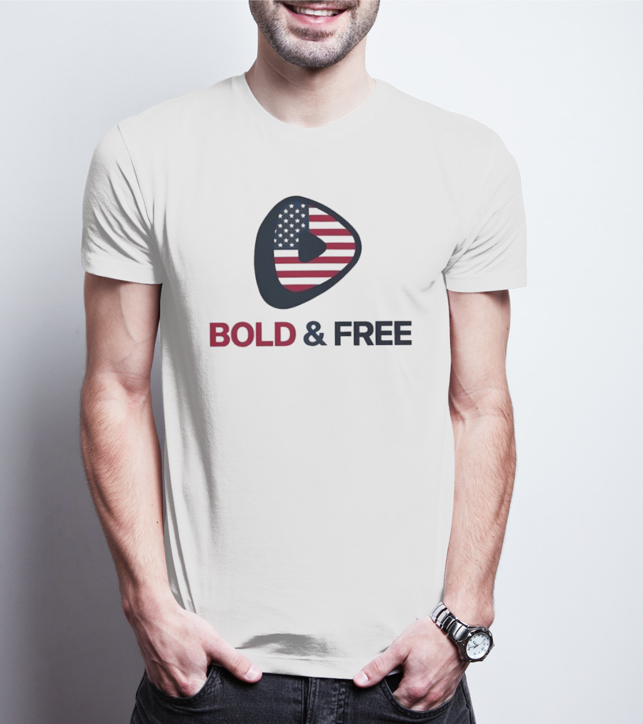 Bold And Free USA Rick Racela Flag T-Shirt