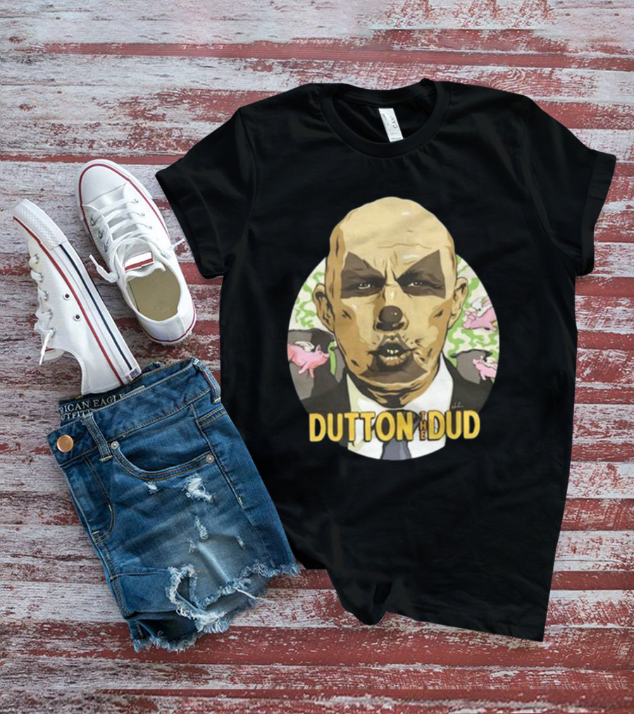 Dutton The Dud James Hillier Dutton Pigs Fly Caricature T-Shirt