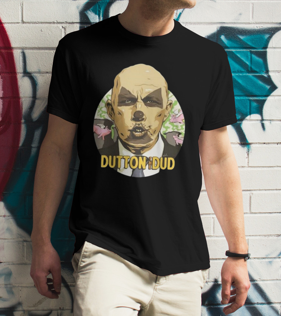 Dutton The Dud James Hillier Dutton Pigs Fly Caricature T-Shirt