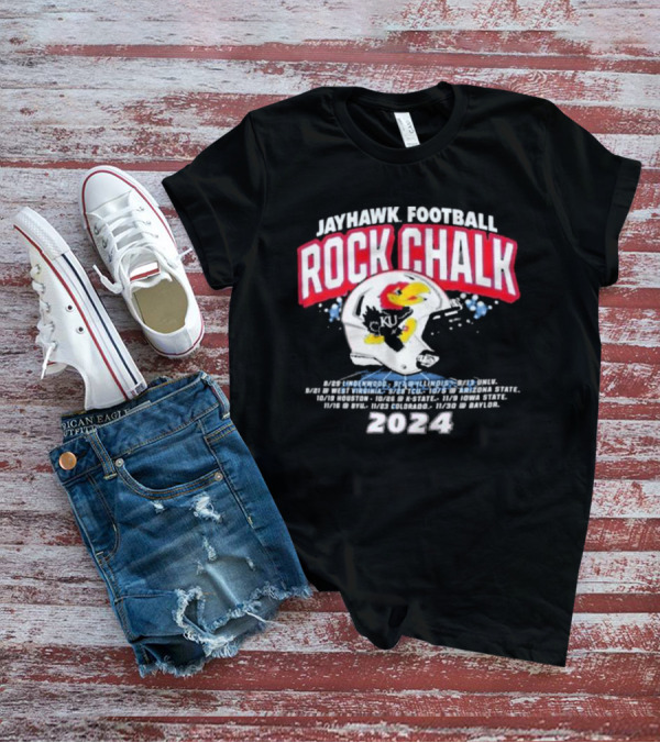 Jayhawk Football Rock Chalk 2024 Helmet Schedule Kansas T-Shirt
