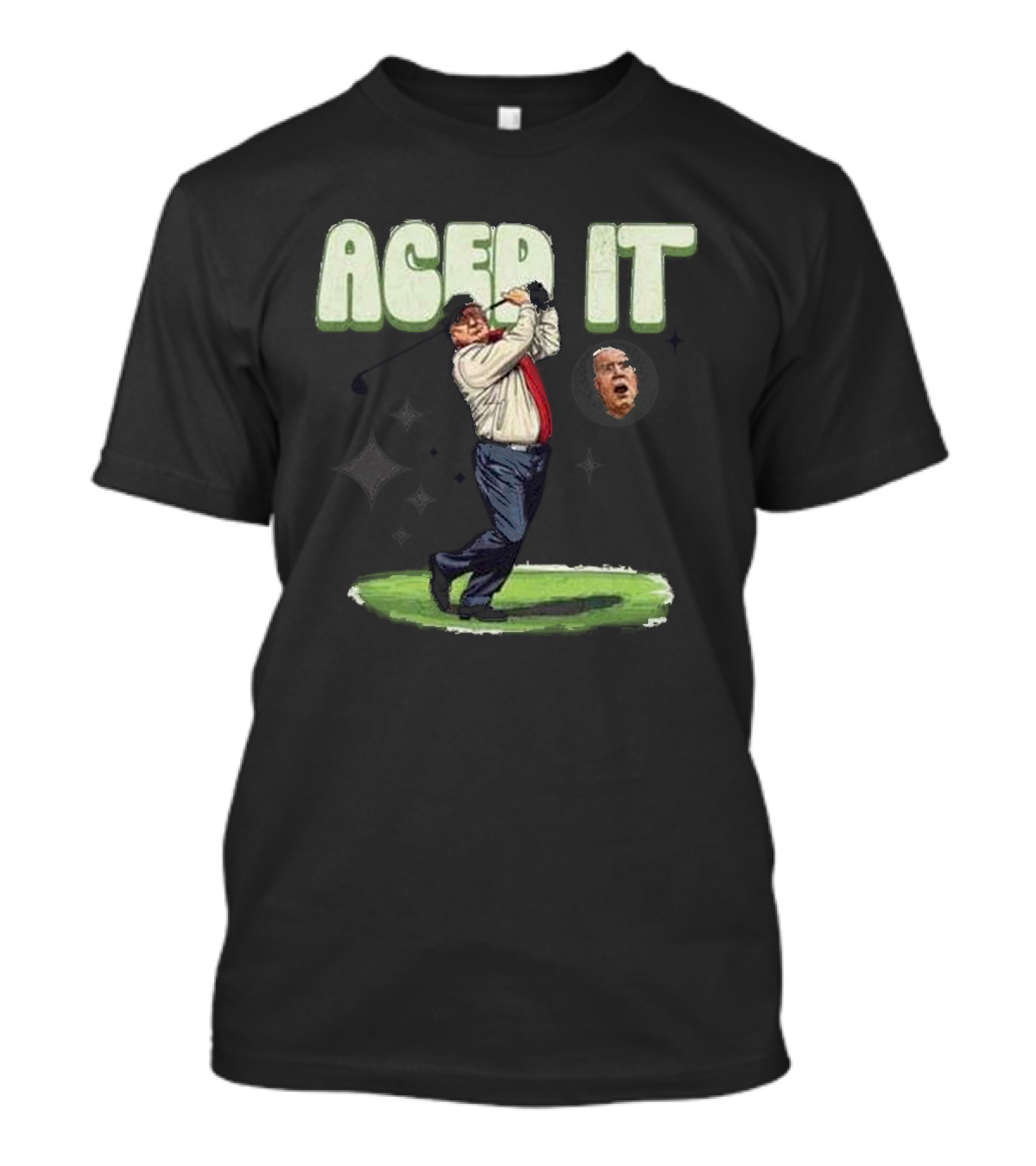 Aced It Presidential Golf Swing Trump Biden T-Shirt