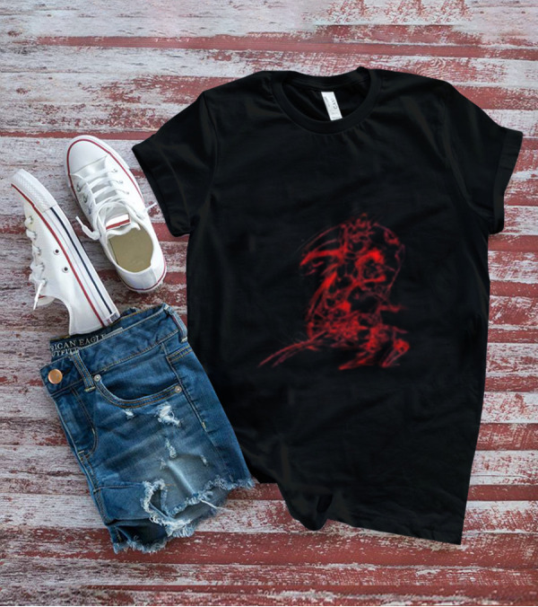 Guilty Gear Archival Record Sol And Ky Red Abstract T-Shirt