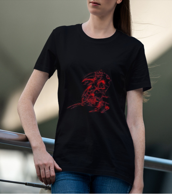 Guilty Gear Archival Record Sol And Ky Red Abstract T-Shirt