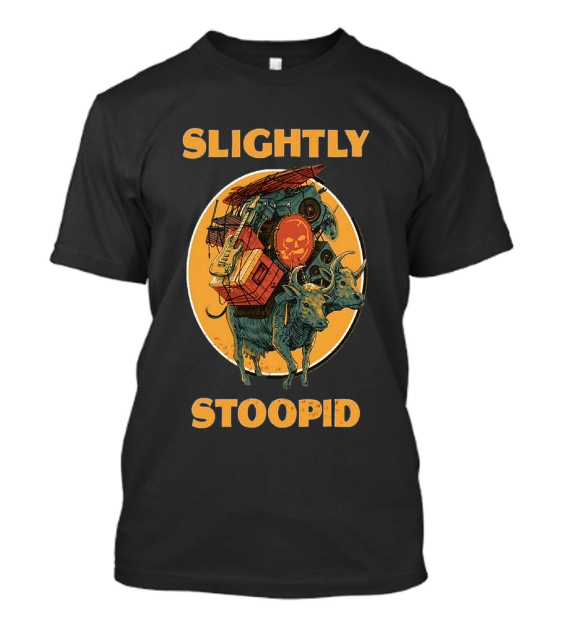 Slightly Stoopid 2024 Matanuska Brewing Company Eagle River AK Concert Concept Art With Animal Band And Gear T-Shirt