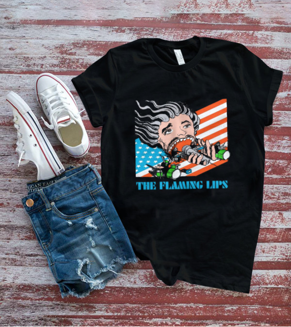 The Flaming Lips American Head Tour USA Flag T-Shirt