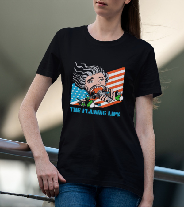 The Flaming Lips American Head Tour USA Flag T-Shirt