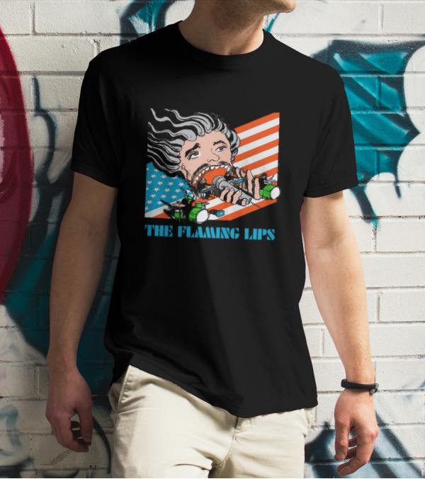 The Flaming Lips American Head Tour USA Flag T-Shirt