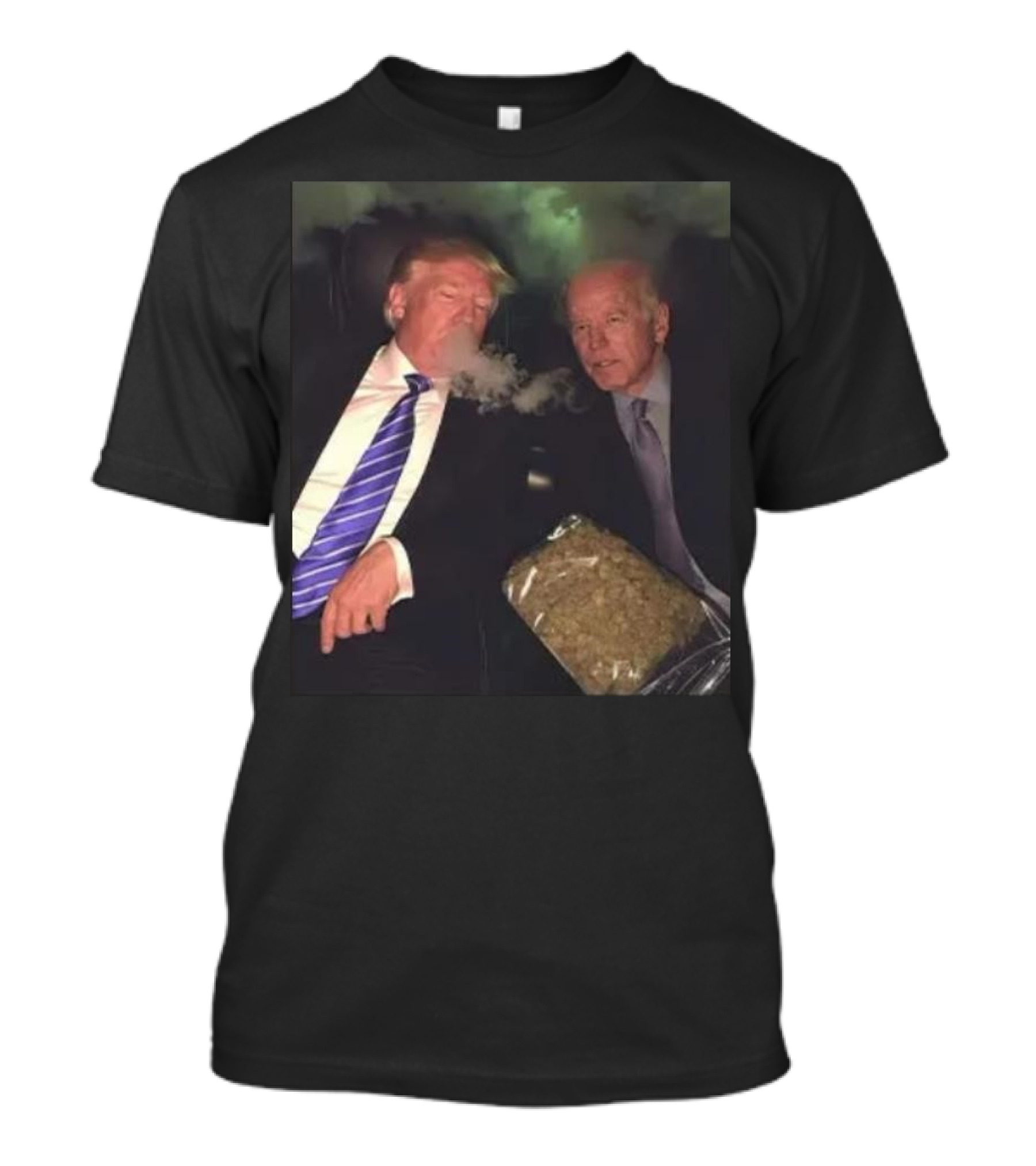 Trump Biden Smoking Weed Cloud Chair T-Shirt