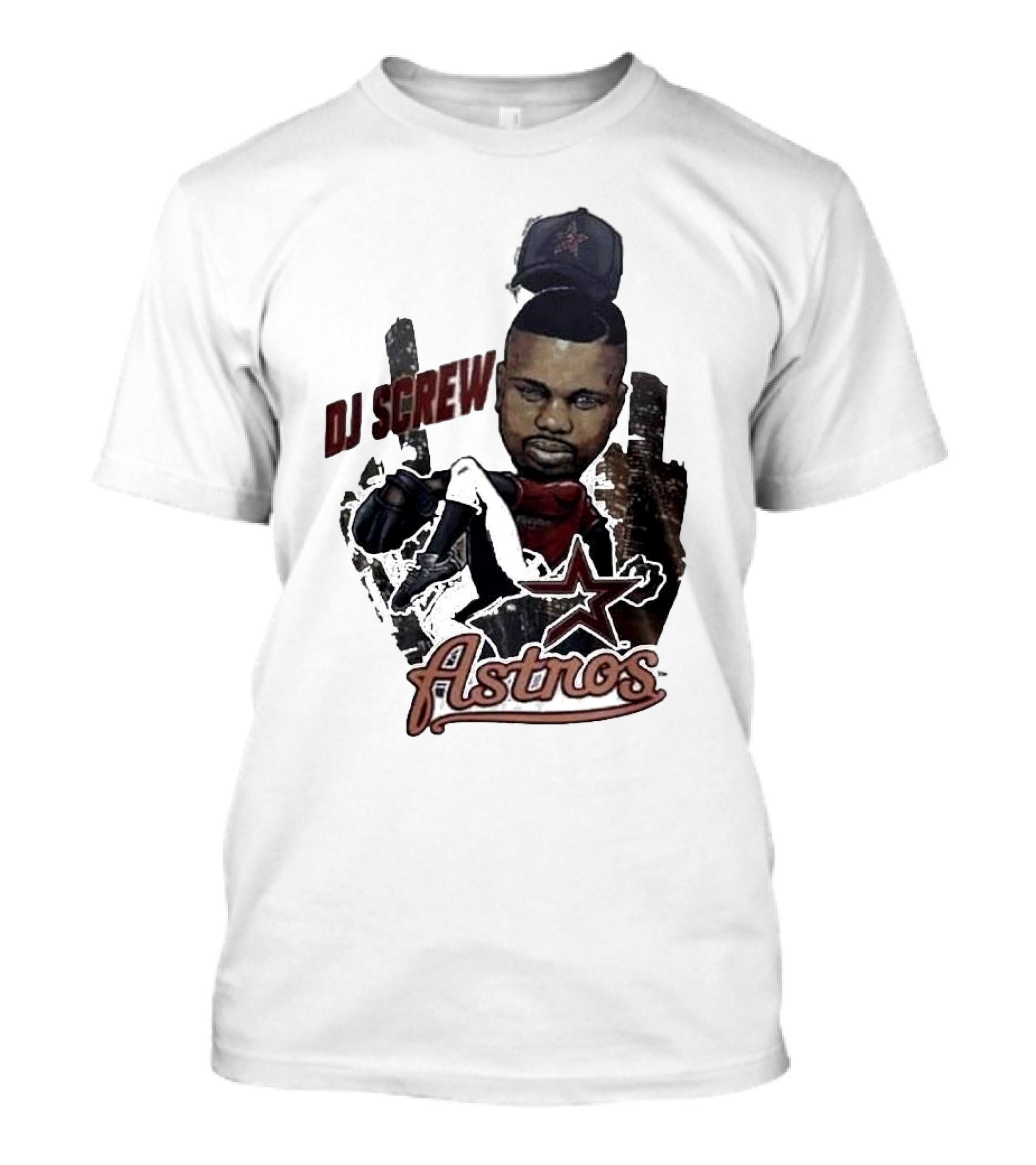 Astros DJ Screw Tribute With Star Icon T-Shirt
